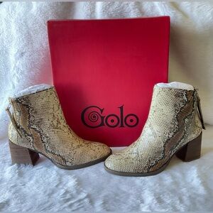 Golo Snake Print Bootie Size 8.5